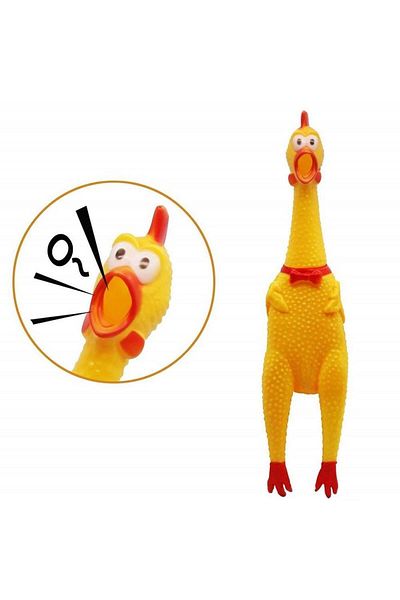 Demirhan Group SOUNDING CHICKEN CATS DOG TOY 16 CM CAT TOY