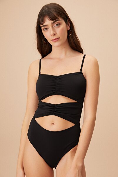 SUWEN Costum de baie fără bretele