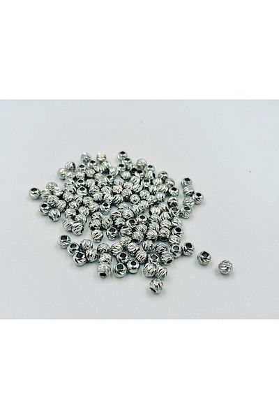 yiğit aksesuar 500 Pieces Silver Dorica Beads No Darkening 5 Mm Spacer Apparatus