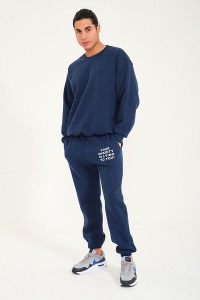 SELF CONTROL YOUR ANXIETY LYING TO YOU - Σετ φόρμας Crew Neck Premium