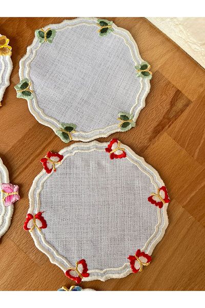 Nakışkonsept 6-Piece Cocktail Napkin with Butterfly