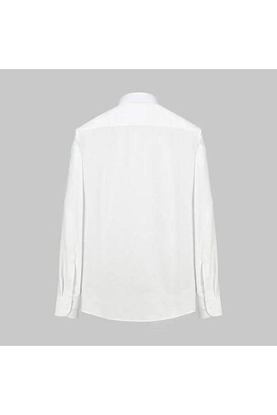 Sarar ELVIO FO SLIM FIT SATIN COTTON WHITE SHIRT