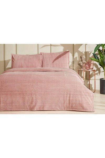 Özdilek Pyramid Double Bedspread-Powder