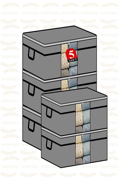 NUTEX 5 bucăți - resturi de pernă pentru fereastră cu centură 75 X 40 X 40 cm (ANTRACIT)