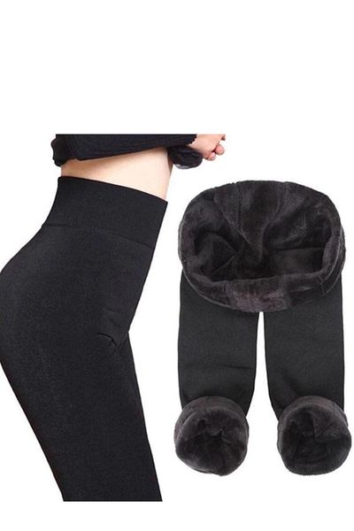 LaRosa Lingerie Colanți termici de iarnă cusuți Larosa, cu blană de pluș în interior, pachet de 3