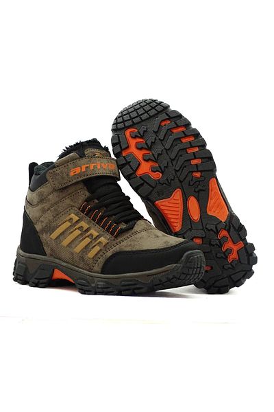 LETAO Boy's Cold Resistant Fur Trekking Boots Mink με φερμουάρ