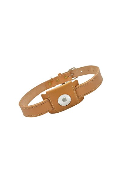 TB Leather Airtag Collar - Real Leather Collar and Airtag Case