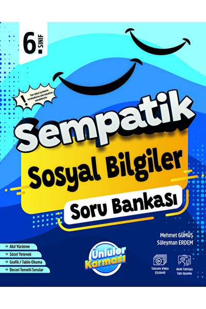 Ünlüler Karması Yayınları 6. Sınıf Sempatik Sosyal Bilgiler Soru Bankası