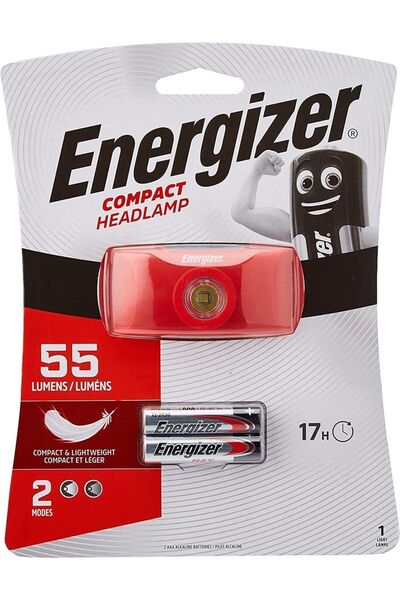 Energizer Compact Headlamp İki Pilli Kafa Feneri Kamp Kafa Lambası 55 Lumen
