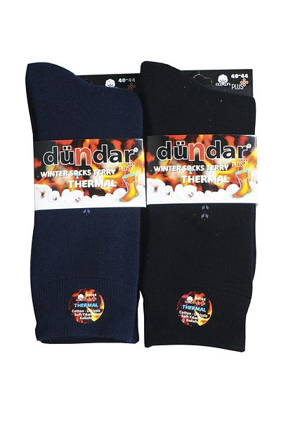 Dündar SEWEN 2-Piece Men's Winter Terry Thermal Socks