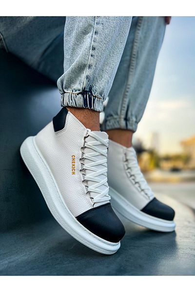 Ramer CH258 GBT Roma Colorful Ανδρικές Μπότες ΛΕΥΚΟ/ΜΑΥΡΟ