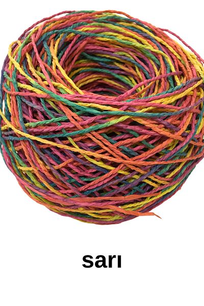 Işin Tasarım HAND PAINTED SOFT COLORED PAPER STRING