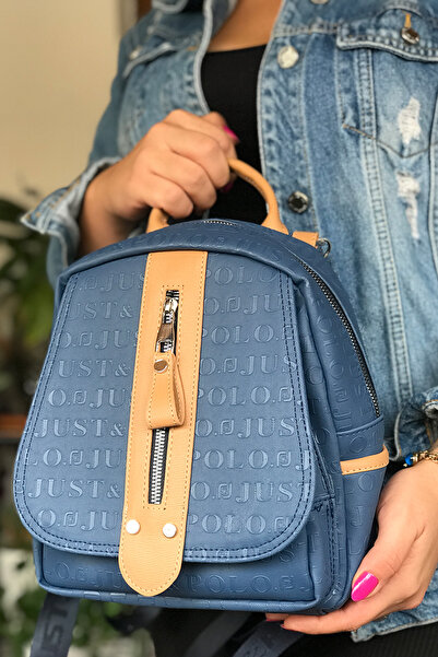 Just Polo حقيبة ظهر نسائية مبطنة متعددة الأقسام مع حزام قابل للتعديل 4058-gd