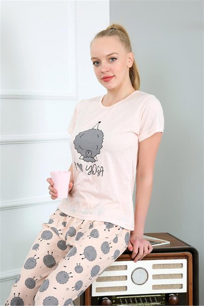 Zühre Fashion Line Women's Short Sleeve Pajamas Set 20410