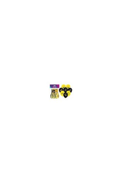 BalonEvi Balloon 4+1 Construction Printed 12" 8 Li / Balonevi