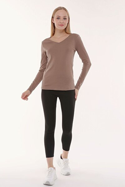 defys ΓΥΝΑΙΚΕΙΟ ΜΑΚΡΥΜΑΝΙΚΟ ΜΠΛΟΥΖΑΚΙ ΜΕ ΛΑΙΜΟΚΟΨΗ ΣΕ ΣΧΗΜΑ V ΚΑΦΕ