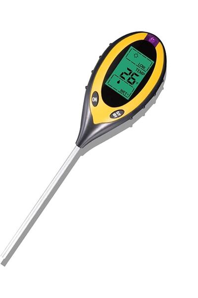 Hubstein 4lü Toprak Ph Ölçer Sıcaklık Ölçer Nem Ölçer Işık Ölçer Pilsiz Topra...