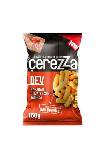 Çerezza 150 gr Batch Size Giant Spicy Tomato Sauce and Corn Chips