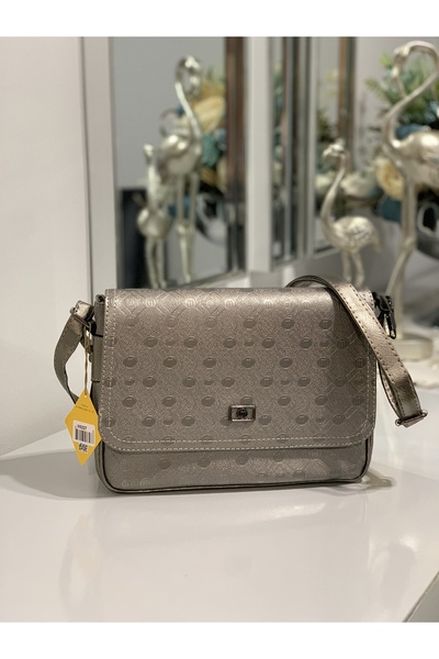 Molie ΑΣΗΜΕΝΙΟ ΓΚΡΙ Τσάντα ταχυδρόμου με τρία διαμερίσματα με κάλυμμα Τσάντα ...