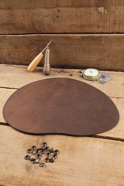 New Coast Leather 1900's Γνήσιο & Γνήσιο Δέρμα Χειροποίητο Καφέ Mouse Pad