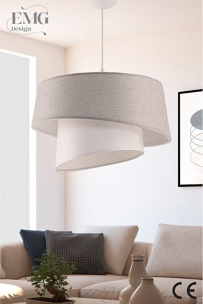 Emg DesiGn Magnolia Modern Fabric Headboard 2-Tier Bedroom Children's Room Living Room Kitchen Hallway Chandelier
