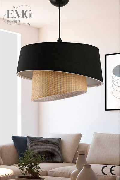 Emg DesiGn Magnolia Modern Fabric Headboard 2-Tier Bedroom Children's Room Living Room Kitchen Hallway Chandelier