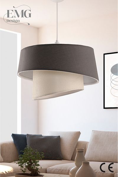 Emg DesiGn Magnolia Modern Fabric Headboard 2-Tier Bedroom Children's Room Living Room Kitchen Hallway Chandelier