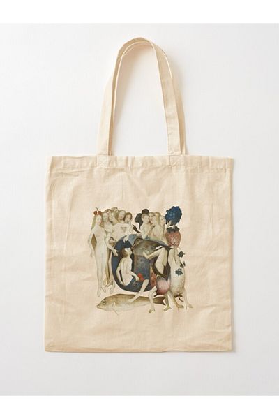 w house Gusseted Cloth Shoulder Bag 08105 - Hieronymus Bosch - Garden of Earthly Delights