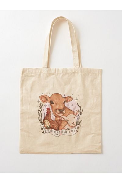 w house Gusseted Cloth Shoulder Bag 14056 - Vegan For The Animals