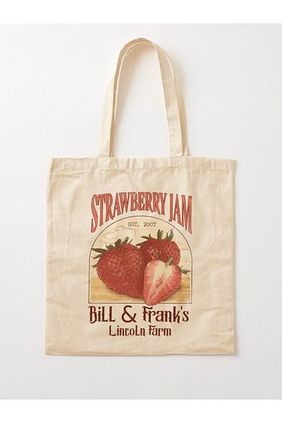 w house Gusseted Cloth Shoulder Bag 13087 - Bill and Frank Strawberry Jam - The Last of us