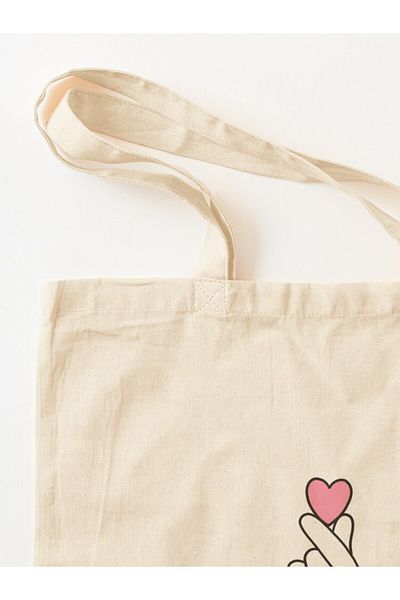 w house Gusseted Cloth Shoulder Bag 07471 - Crash landing on you Kdrama - Korean Heart finger
