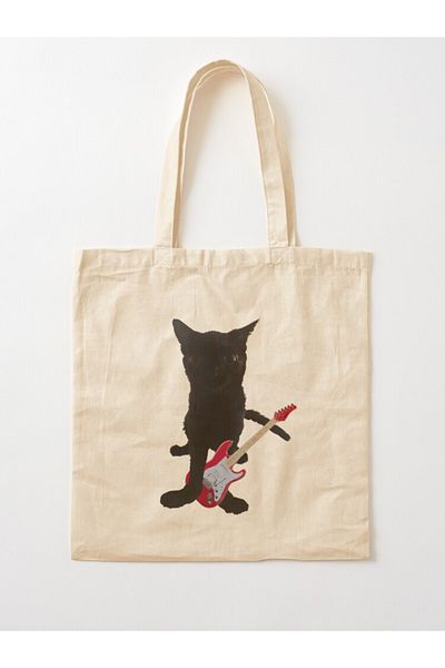 w house Gusseted Cloth Shoulder Bag 12961 - Guitar