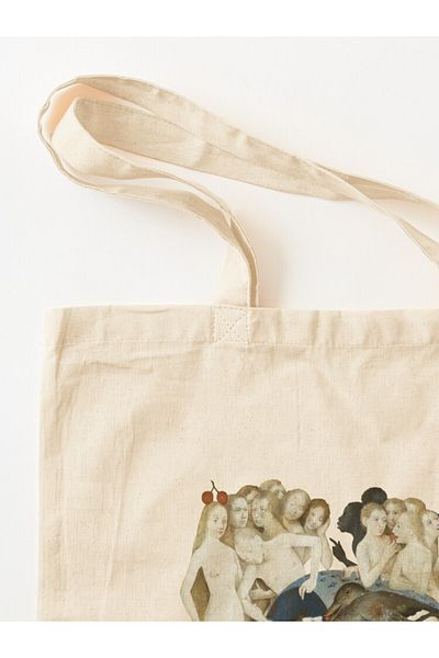 w house Gusseted Cloth Shoulder Bag 08105 - Hieronymus Bosch - Garden of Earthly Delights