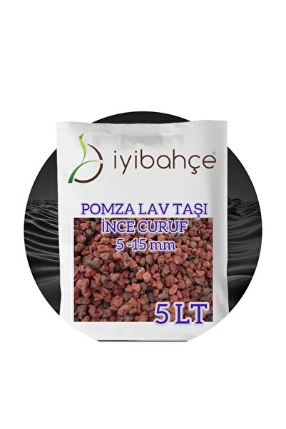 İYİBAHÇE Pomza Volkanik Tüf 5 LT Koyu Renk - İnce Küçük Boy