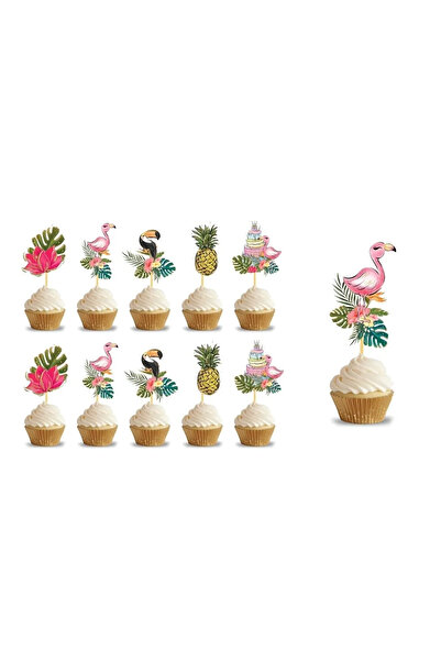 Yusuf Dirik YD Party Supplies مسواك الحفلات فلامنغو الأناناس تحت عنوان 20 قطع...