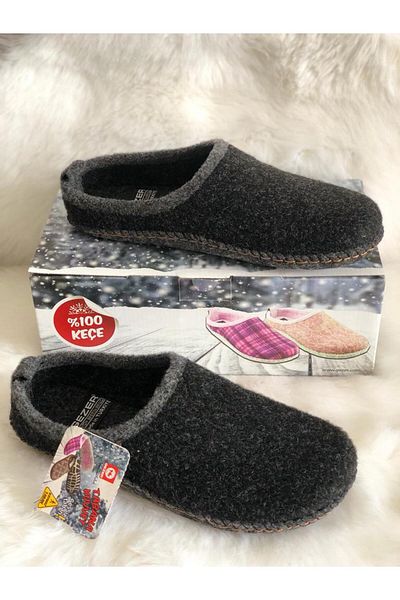 GEZER Women's Wool Felt Non-Slip Sole Ultra Quiet and Lightweight Home Slippers
