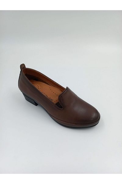 Scavia SCAVIA 82K BROWN GENUINE LEATHER ORTHOPEDIC WOMEN SHOES