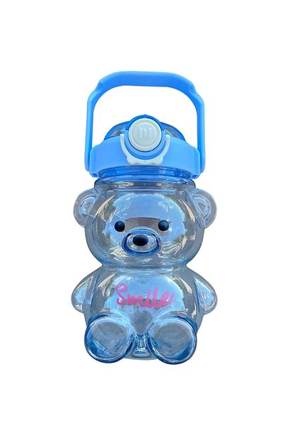 KAVİR Smile Teddy Bear Model Water Bottle Water Bottle Water Bottle 800ml Bpa Free Water Bottle