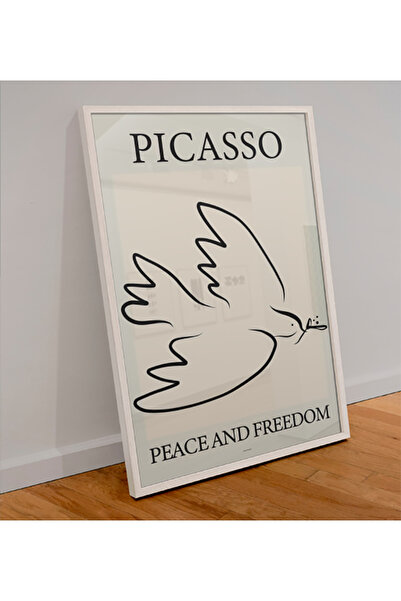 caddehediye PİCASSO PEACE AND FREEDOM Poster Duvar Tablosu Çerçevesiz Tasarım...