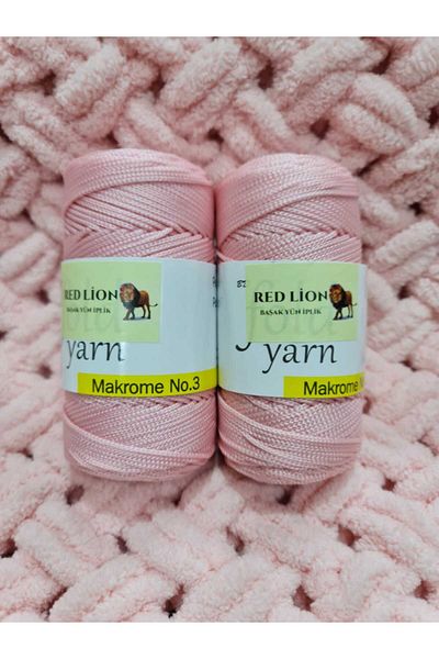RED LİON 2 Pieces 100 gr 3 No.2mm Polyester Macrame Knitting Thread Supla Bag Wallet Made Crochet No 3 Dur