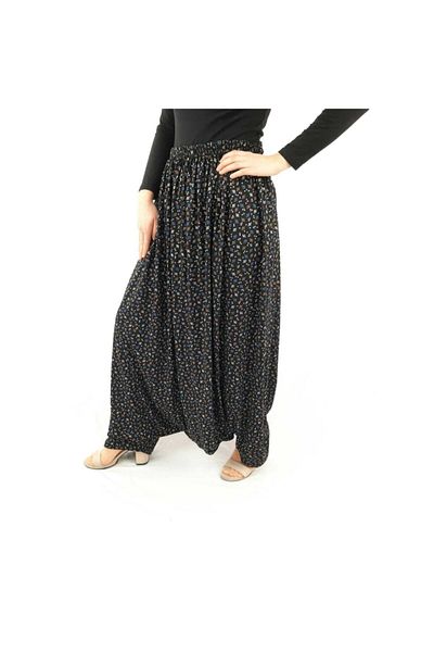 ÖZÖZKANLAR Floral Local Violet Lower Mesh Women's Baggy Oversize Size R-1