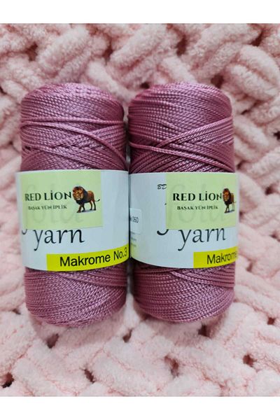 RED LİON 2 Pieces 100 gr 3 No.2mm Polyester Macrame Knitting Thread Supla Bag Wallet Made Crochet No 3 Dur