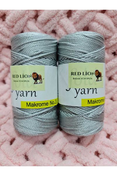 RED LİON 2 Pieces 100 gr 3 No.2mm Polyester Macrame Knitting Thread Supla Bag Wallet Made Crochet No 3 Dur