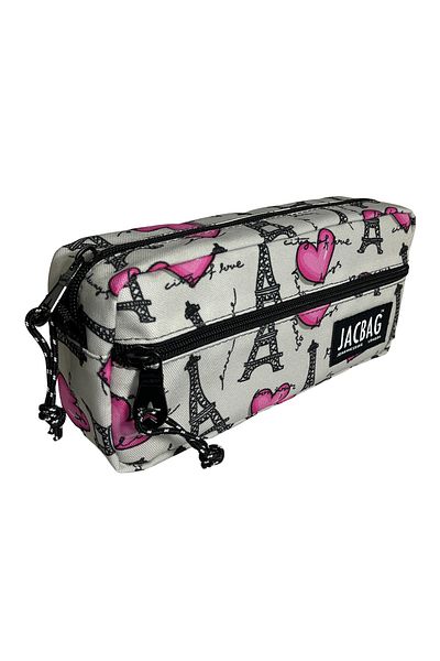 Jacbag Dual Zip Double Zipper Pencil Case