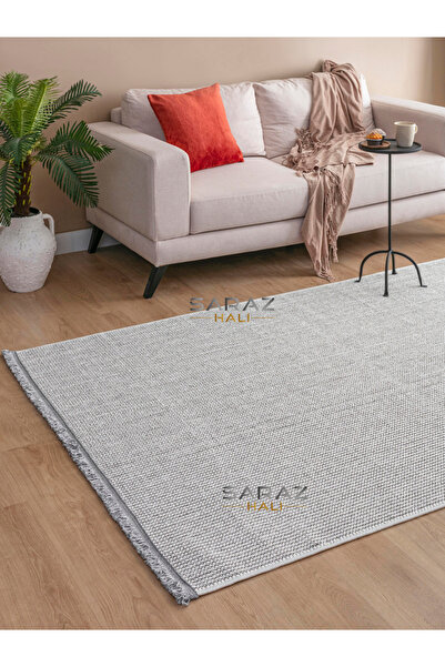 MACRO HOME Gri Bukle Dokuma Dekoratif Modern Yumuşak Dokulu Salon Koridor Mutfak Halısı