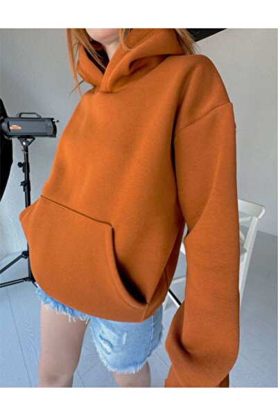 estilowear سويت شيرت نسائي عادي بغطاء للرأس مقاس كبير من Orkide estilowear10143