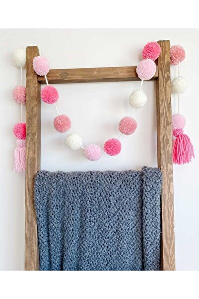 BCOVERART Ponpon Şerit Duvar Dekorasyon Süsü Renkli El Yapımı Bebek Odası Doğ...