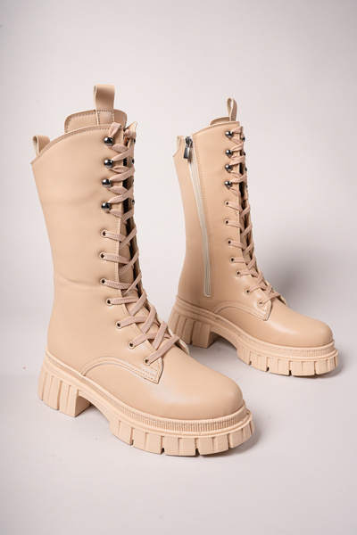 Riccon Tuilinnel γυναικείες μπότες πάνω από το γόνατο 00121402 Γυμνό δέρμα