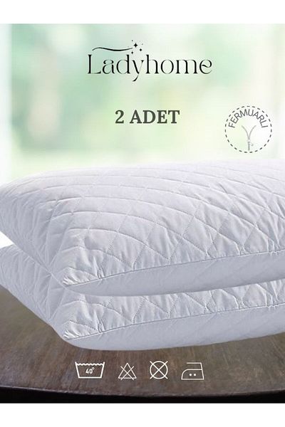Lady Home Quilted Pillow Cover White 50x70 (PACK OF 2)