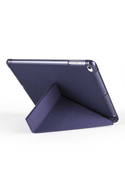 Nezih Case Apple Ipad 9.7 2017 2018 (5.6.NESİL) Uyku Modlu Standlı Kalem Bölümlü Katlanabilir Akıllı Kılıf
